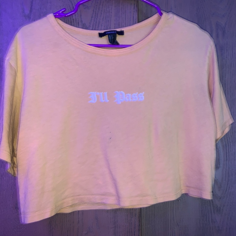 forever 21 cropped tee